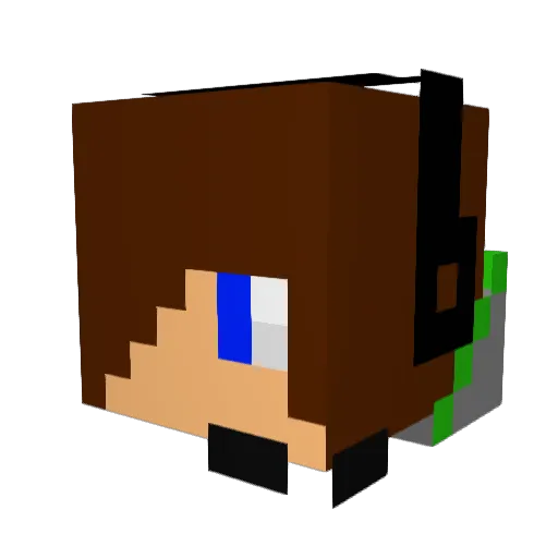 feliperincon Minecraft avatar head, 3D render
