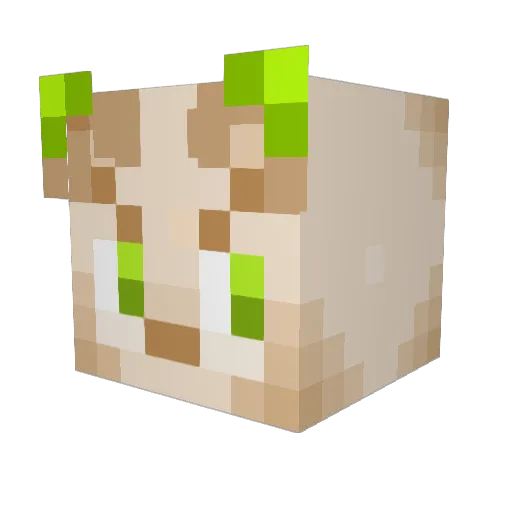 felis_lynx Minecraft avatar head, 3D render
