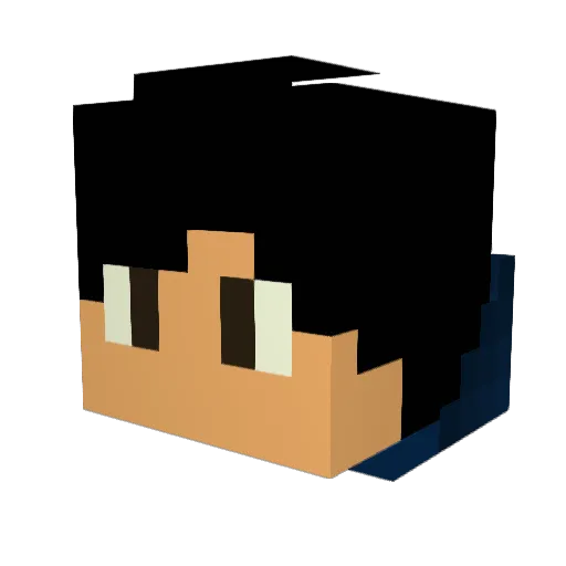 felixpojke Minecraft avatar head, 3D render