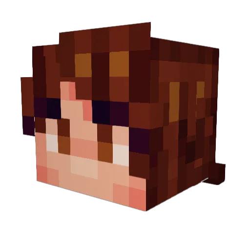 felixthepup Minecraft avatar head, 3D render