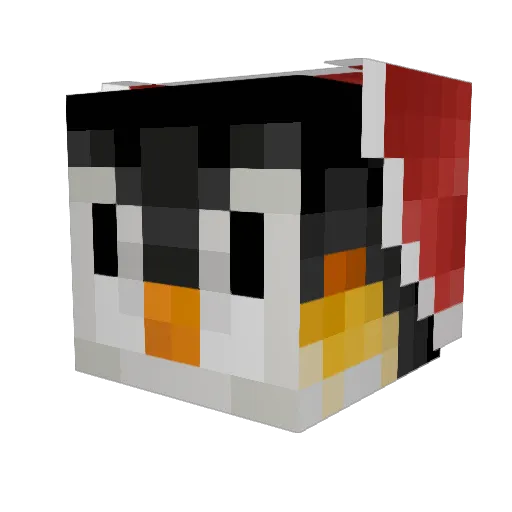felllinhelll Minecraft avatar head, 3D render