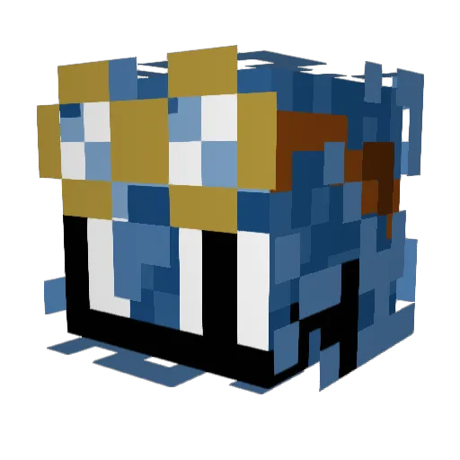 felovit Minecraft avatar head, 3D render