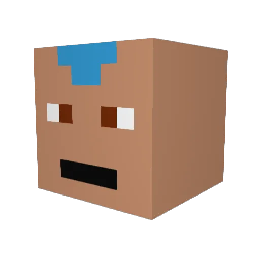 felps28 Minecraft avatar head, 3D render