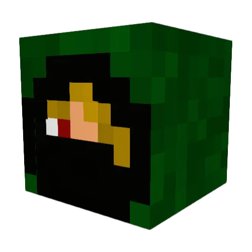felwood Minecraft avatar head, 3D render