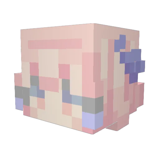 femboybot2 Minecraft avatar head, 3D render