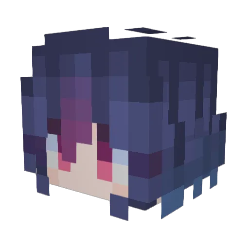 femboyrn Minecraft avatar head, 3D render