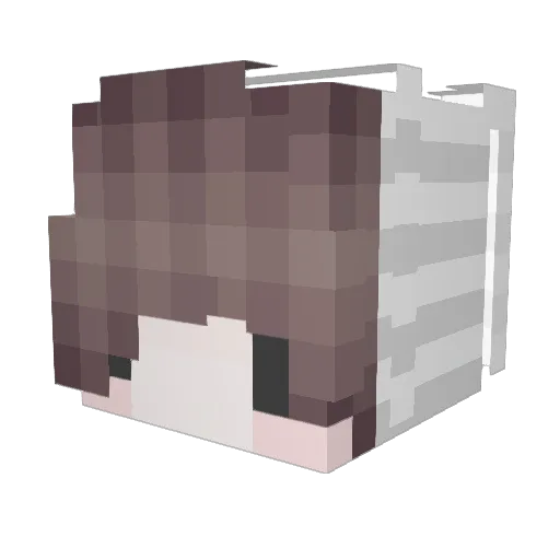 femby Minecraft avatar head, 3D render