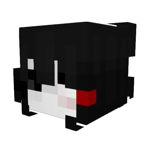 femcide Minecraft avatar head, 3D render