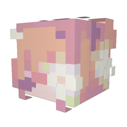 femsilent Minecraft avatar head, 3D render