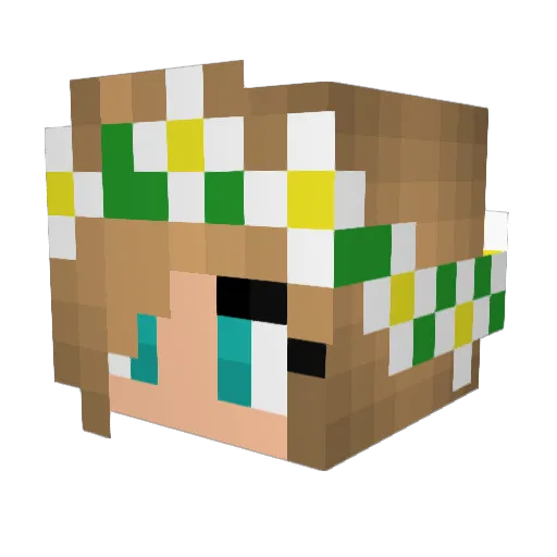 femthebest Minecraft avatar head, 3D render