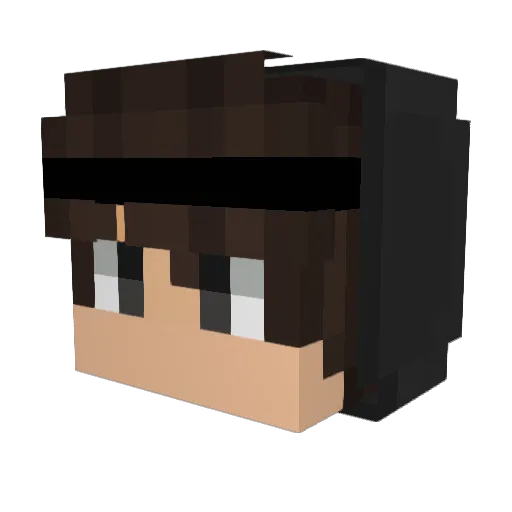 fence4 Minecraft avatar head, 3D render