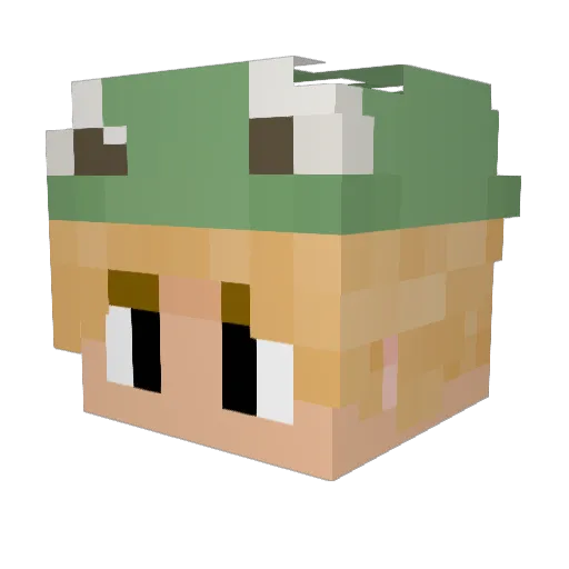 fence69 Minecraft avatar head, 3D render