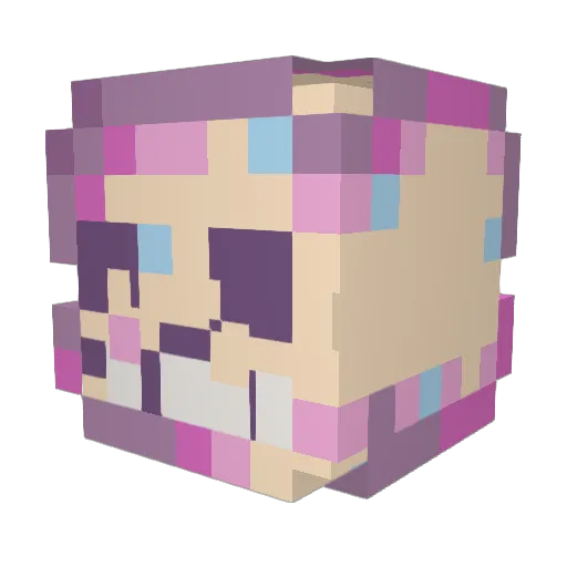 fendforyourself Minecraft avatar head, 3D render