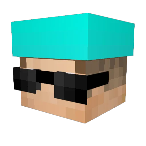 fendiUNO Minecraft avatar head, 3D render
