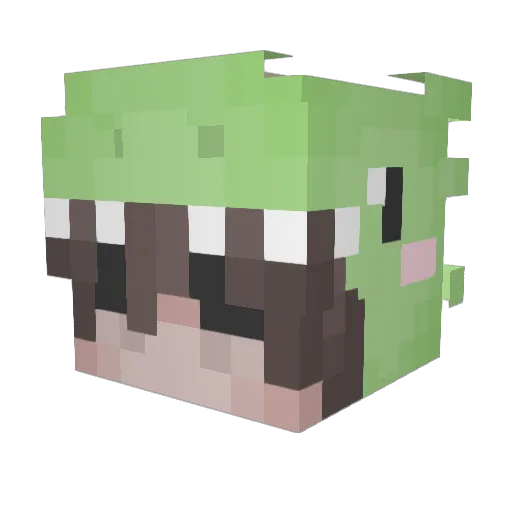 fendiye Minecraft avatar head, 3D render