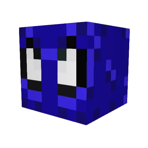 fenekXD Minecraft avatar head, 3D render