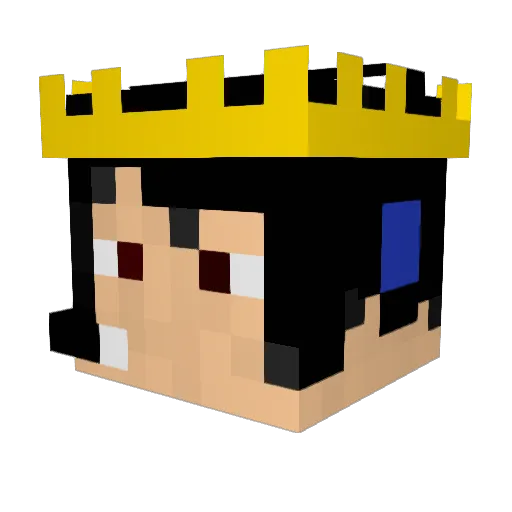 fenestro Minecraft avatar head, 3D render