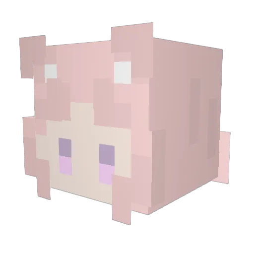 feng_nai Minecraft avatar head, 3D render