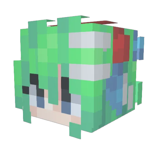 feng_xiang Minecraft avatar head, 3D render