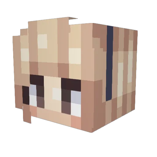 fengbi Minecraft avatar head, 3D render