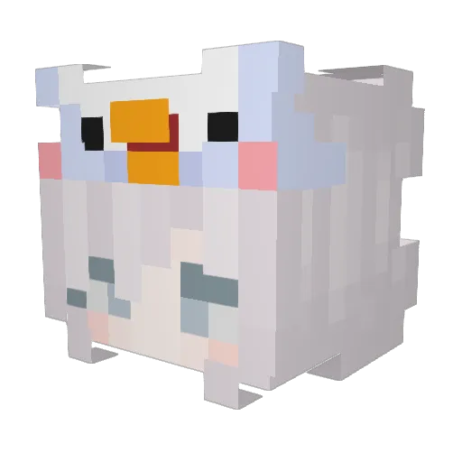 fenglinglist Minecraft avatar head, 3D render