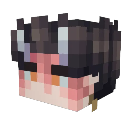 fengxuan Minecraft avatar head, 3D render