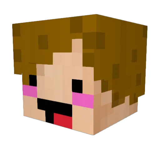 fengyeQAQ Minecraft avatar head, 3D render