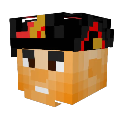 fenich Minecraft avatar head, 3D render