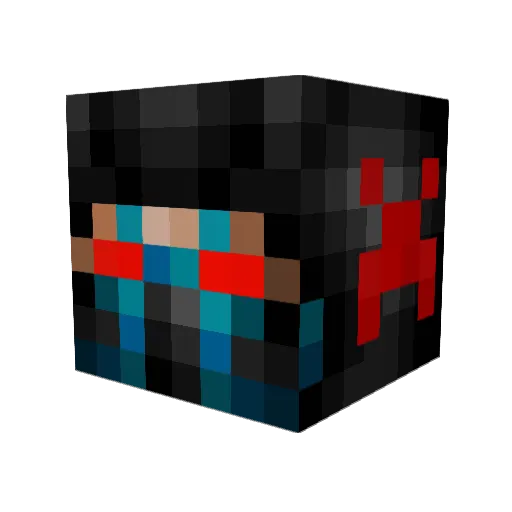 fenix__ Minecraft avatar head, 3D render