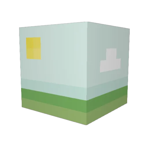 fennel_l Minecraft avatar head, 3D render