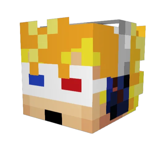 fennelboy Minecraft avatar head, 3D render