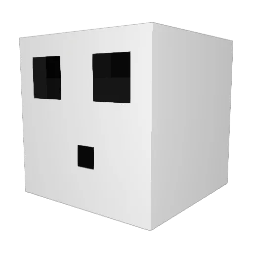 fennex_fox Minecraft avatar head, 3D render