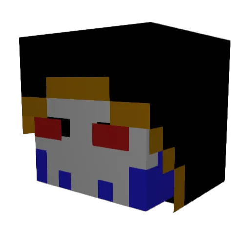 fennychao Minecraft avatar head, 3D render