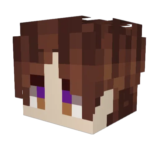 fenphix Minecraft avatar head, 3D render