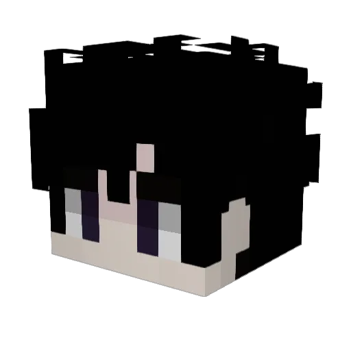 fenrd Minecraft avatar head, 3D render