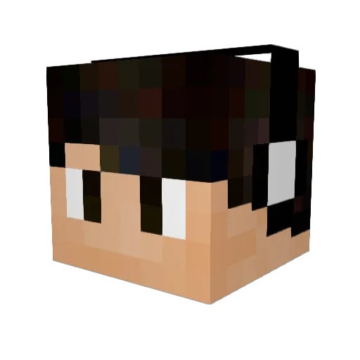 fenriv Minecraft avatar head, 3D render