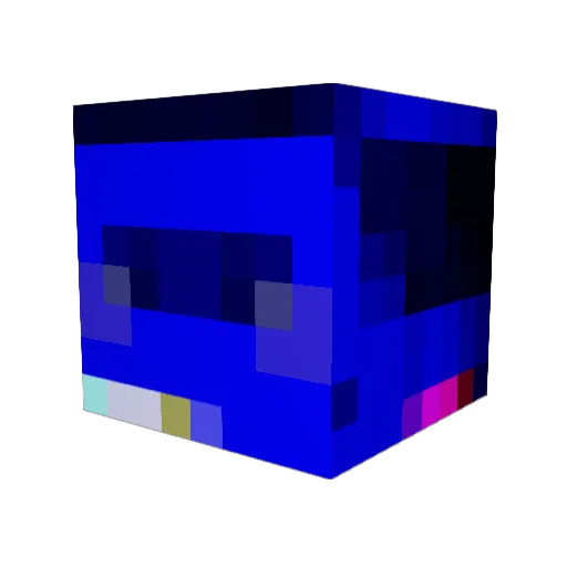 fentes Minecraft avatar head, 3D render