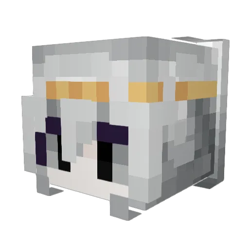 fentuc Minecraft avatar head, 3D render