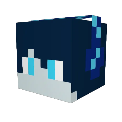 fenwo Minecraft avatar head, 3D render
