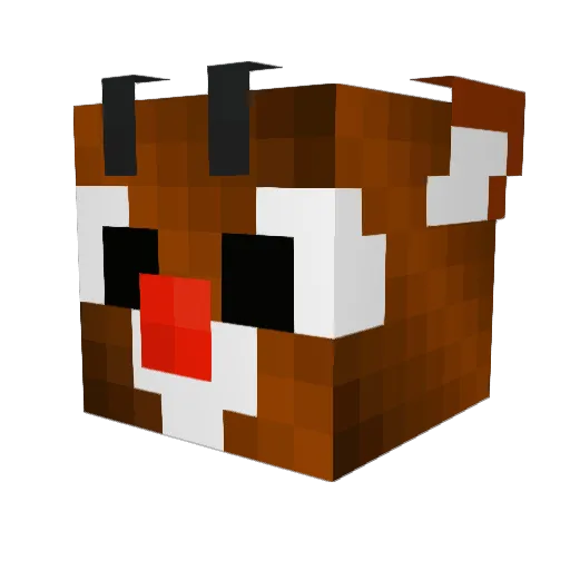 fenzuuu Minecraft avatar head, 3D render