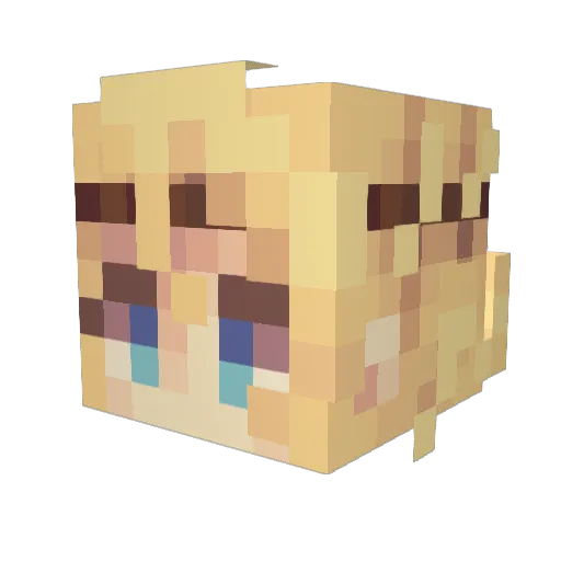 feorage Minecraft avatar head, 3D render