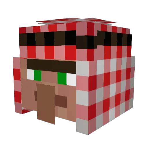fer0xd Minecraft avatar head, 3D render