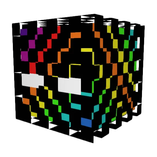 feraljess Minecraft avatar head, 3D render