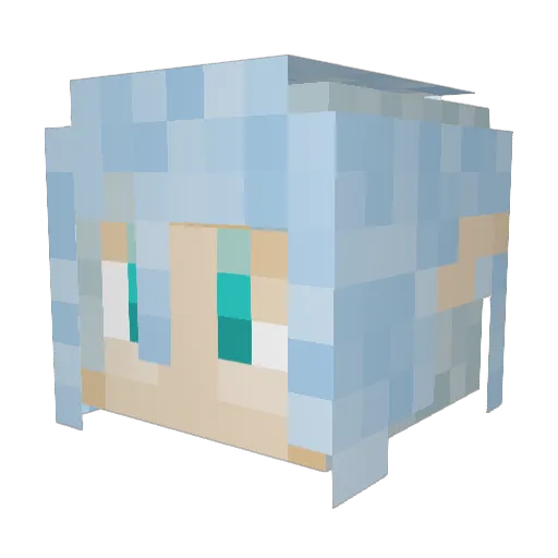 feralknights Minecraft avatar head, 3D render