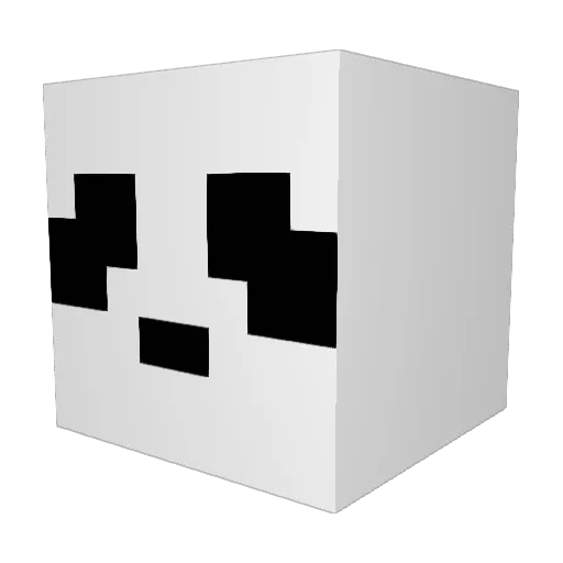 feralpandas Minecraft avatar head, 3D render