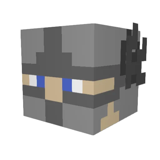 ferbminer Minecraft avatar head, 3D render