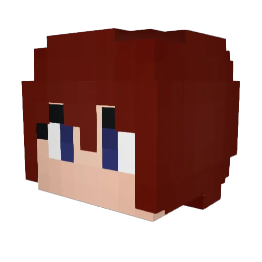 fercats99 Minecraft avatar head, 3D render