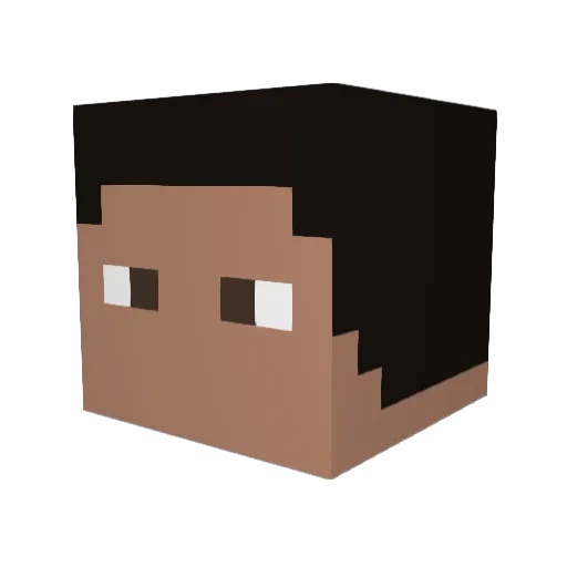 fereis Minecraft avatar head, 3D render
