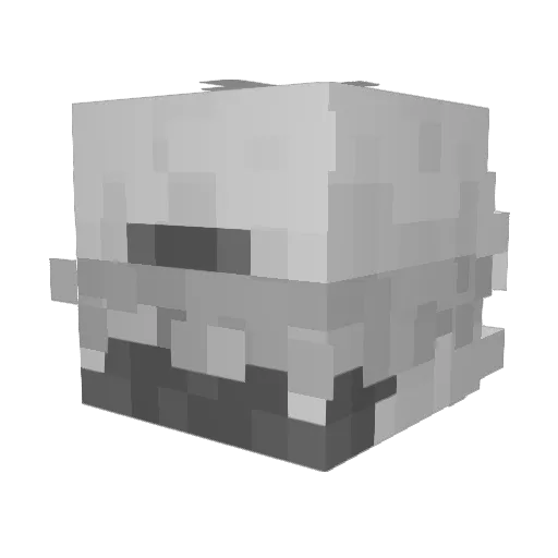 ferescent Minecraft avatar head, 3D render
