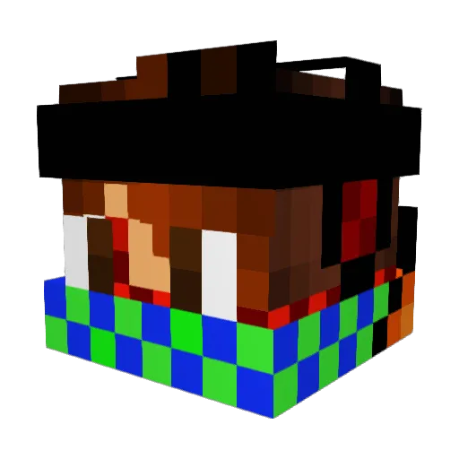 fergie0608_ Minecraft avatar head, 3D render